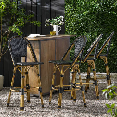 Aldusa Wicker Outdoor 29.25 Bar Stool